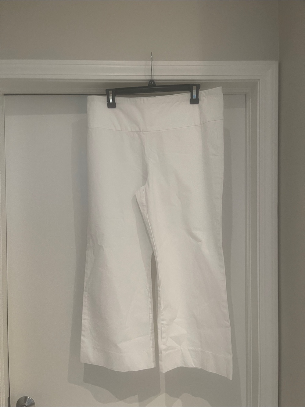 Soft Surroundings white wide leg crop pants
